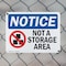 Signmission Not A Storage Area, 18 in W x Rectangle, Plastic OS-2PACK-NS-P-1218-L-16252 - alternate 5